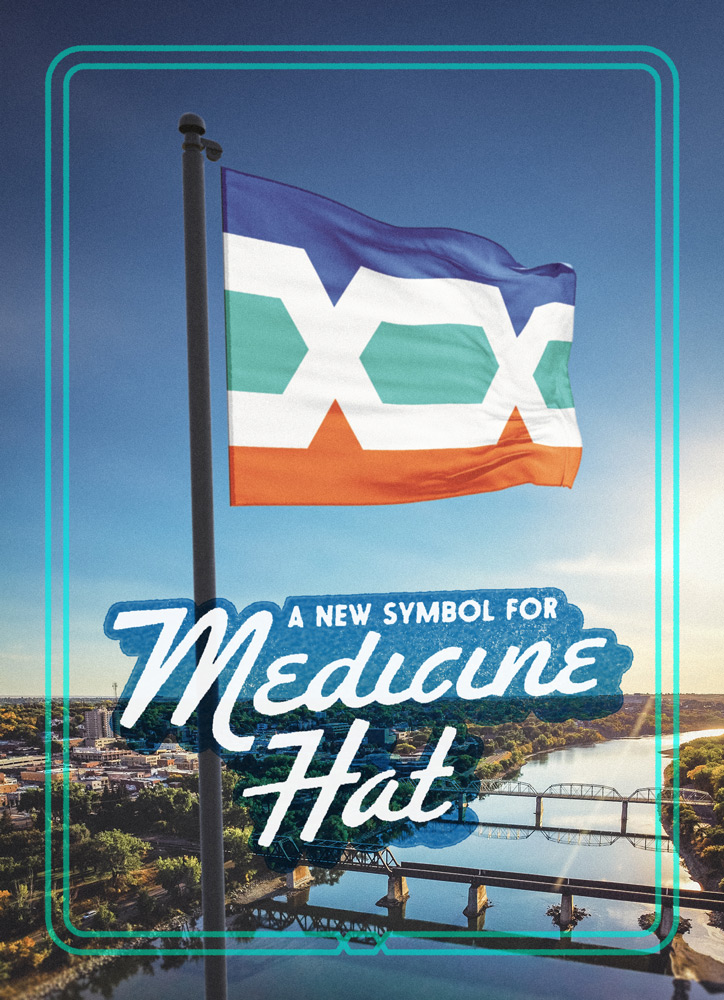 New Medicine Hat flag mockup. A new symbol for Medicine Hat.